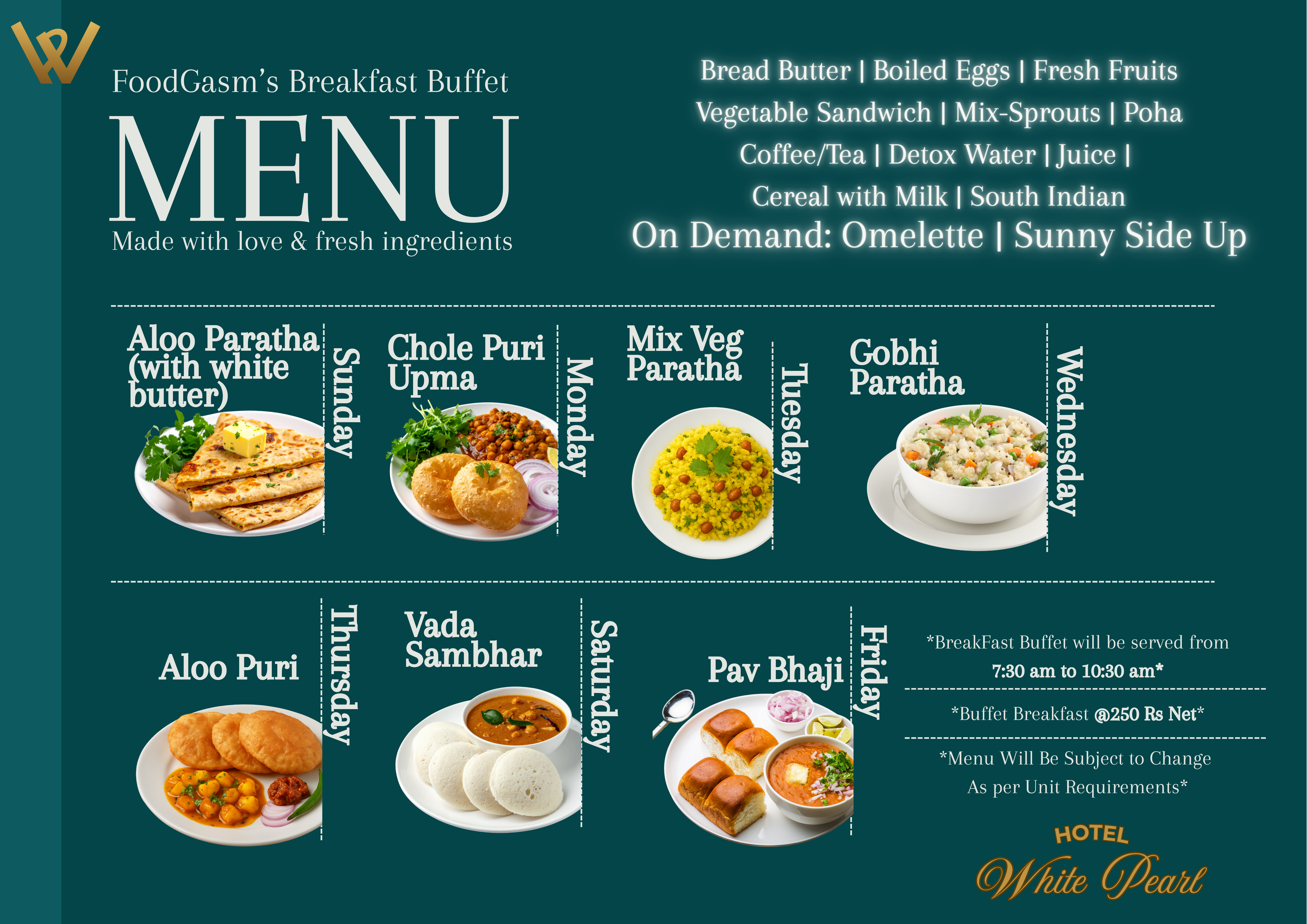 FoodGasm's Breakfast Menu